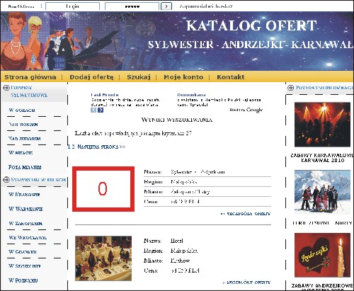 Sylwester oferty sylwestrowe